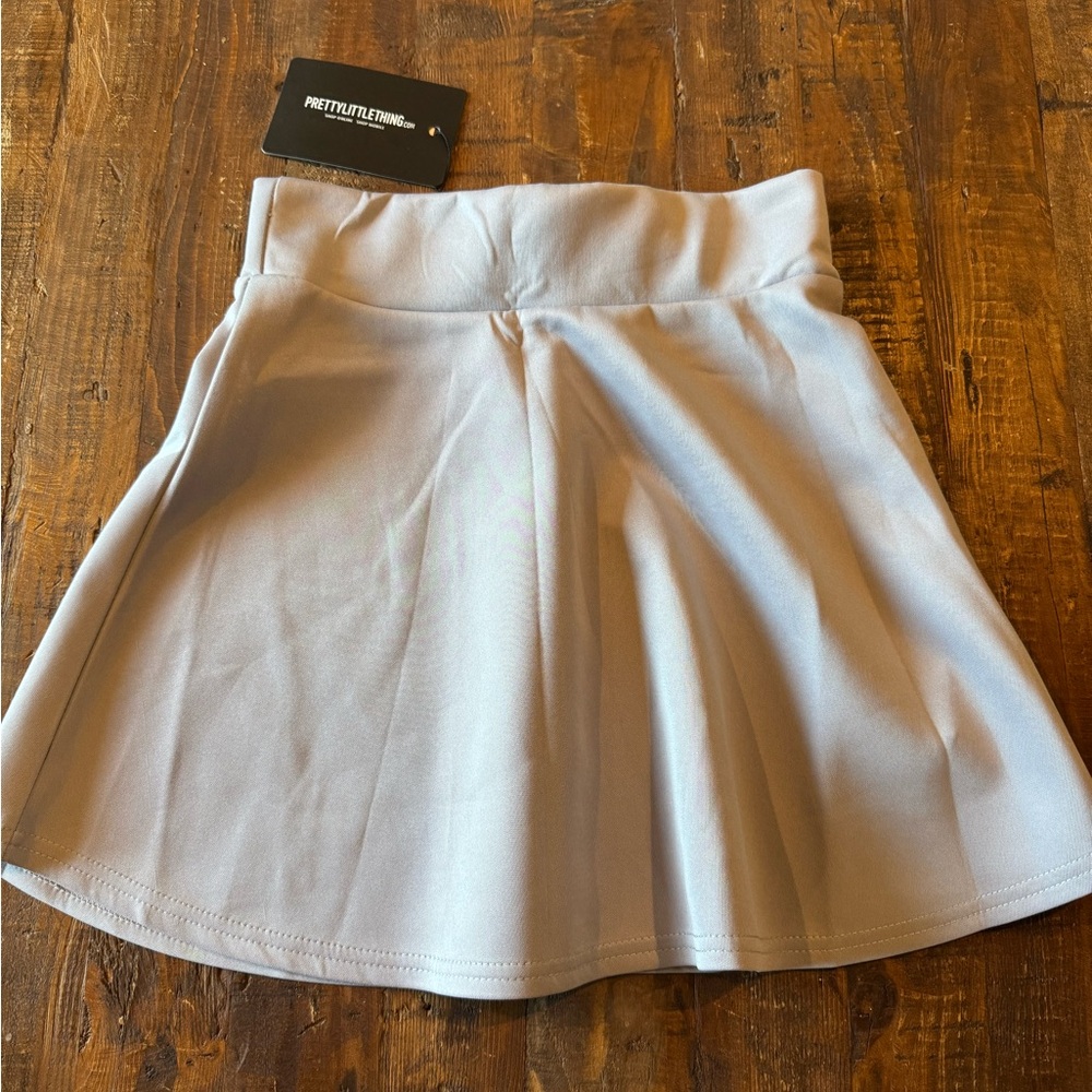 PrettyLittleThing Soft Gray Mini Skirt